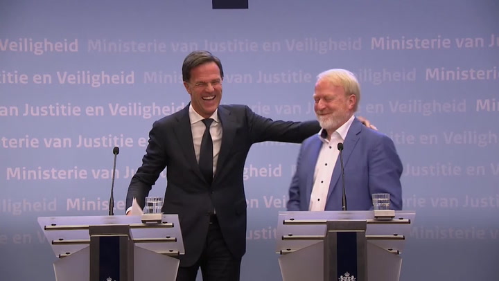 PM Mark Rutte with RIVM director Jaap van Dissel