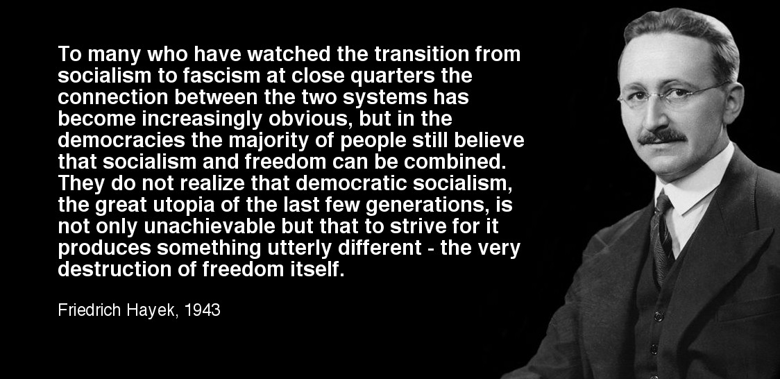 Hayek on transition from socialism to fascism